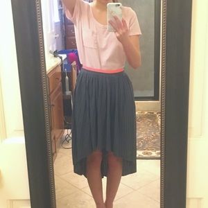 AEO Pleated High Low Skirt